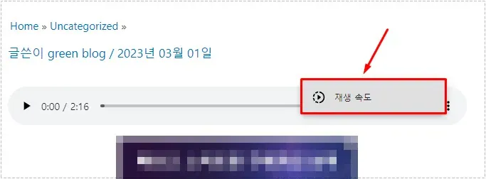 다운로드 기능이 제거된 워드프레스 오디오 플레이어