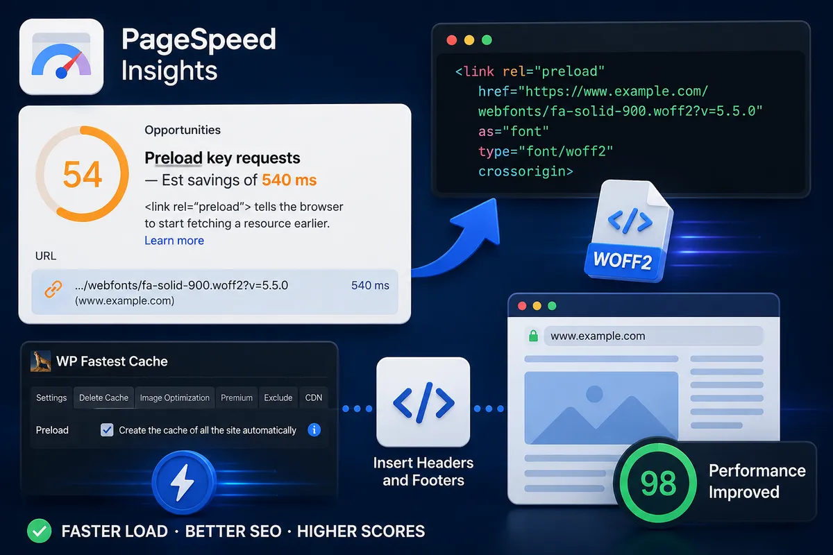 PageSpeed Insight 중요한 요청 미리 로드하기 대표 이미지