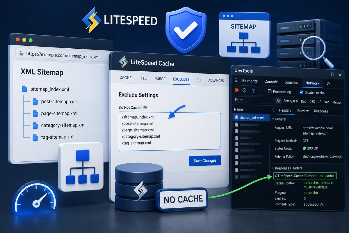 litespeed cache 사이트맵 캐시 대표 이미지
