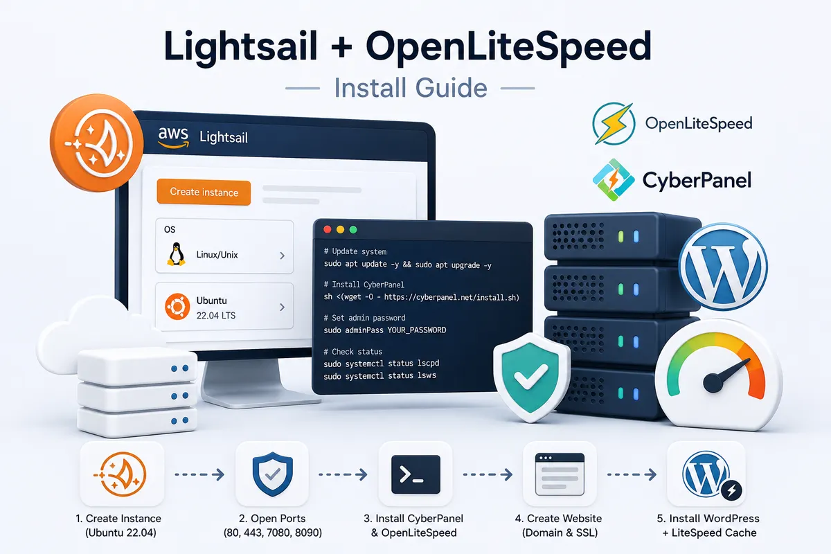 라이트세일 OpenLiteSpeed 설치 대표 이미지
