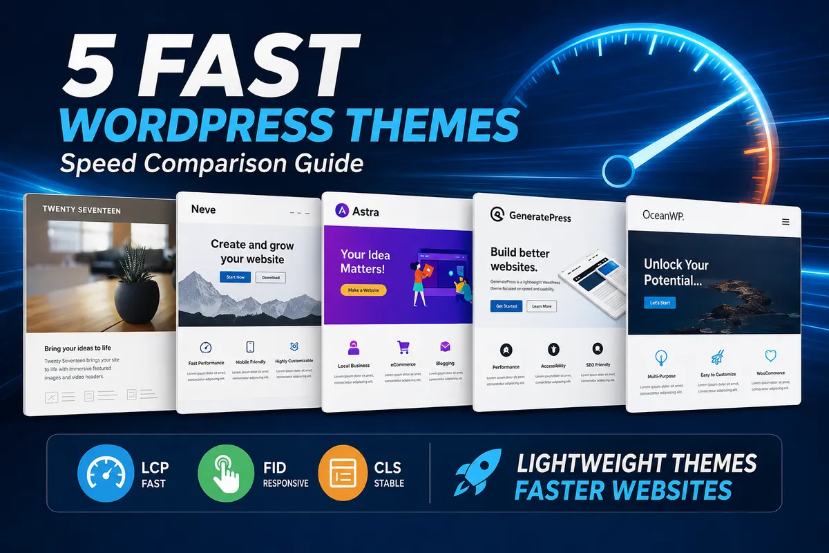 5 Fast WordPress Themes Compared for Speed and Performance
