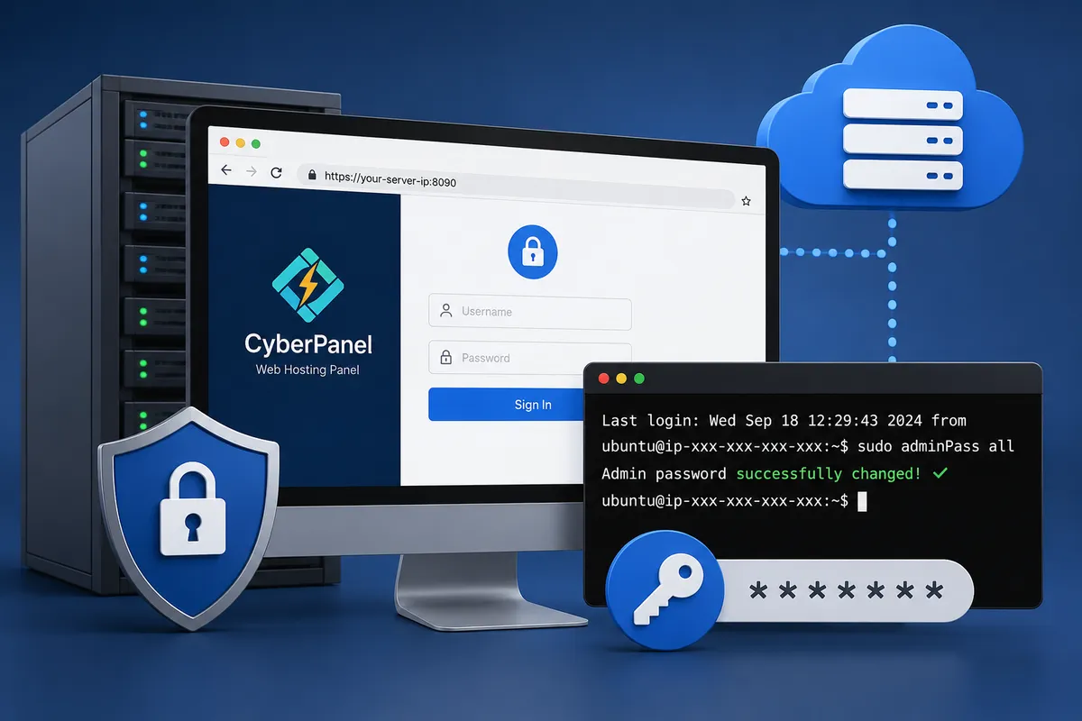 CyberPanel 비밀번호 재설정 방법