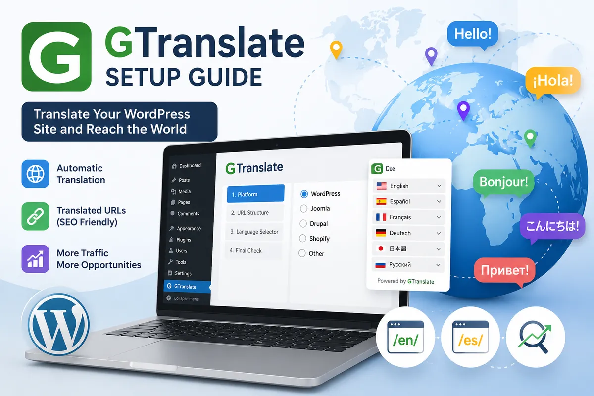 GTranslate 설정 방법