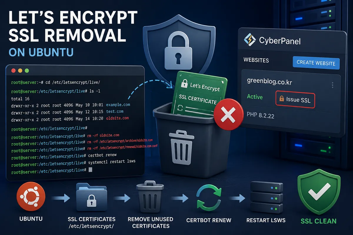 Let's Encrypt SSL 제거 방법