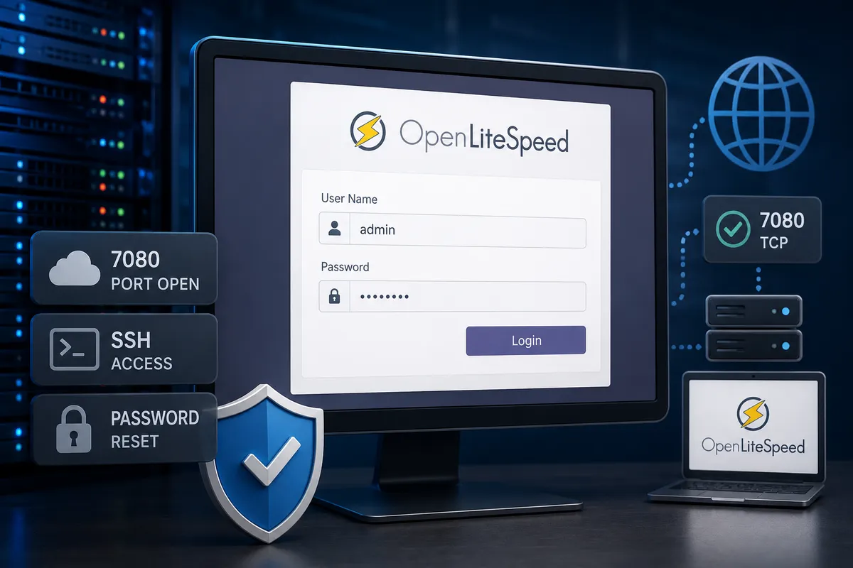 LiteSpeed WebAdmin 접속 방법 정리