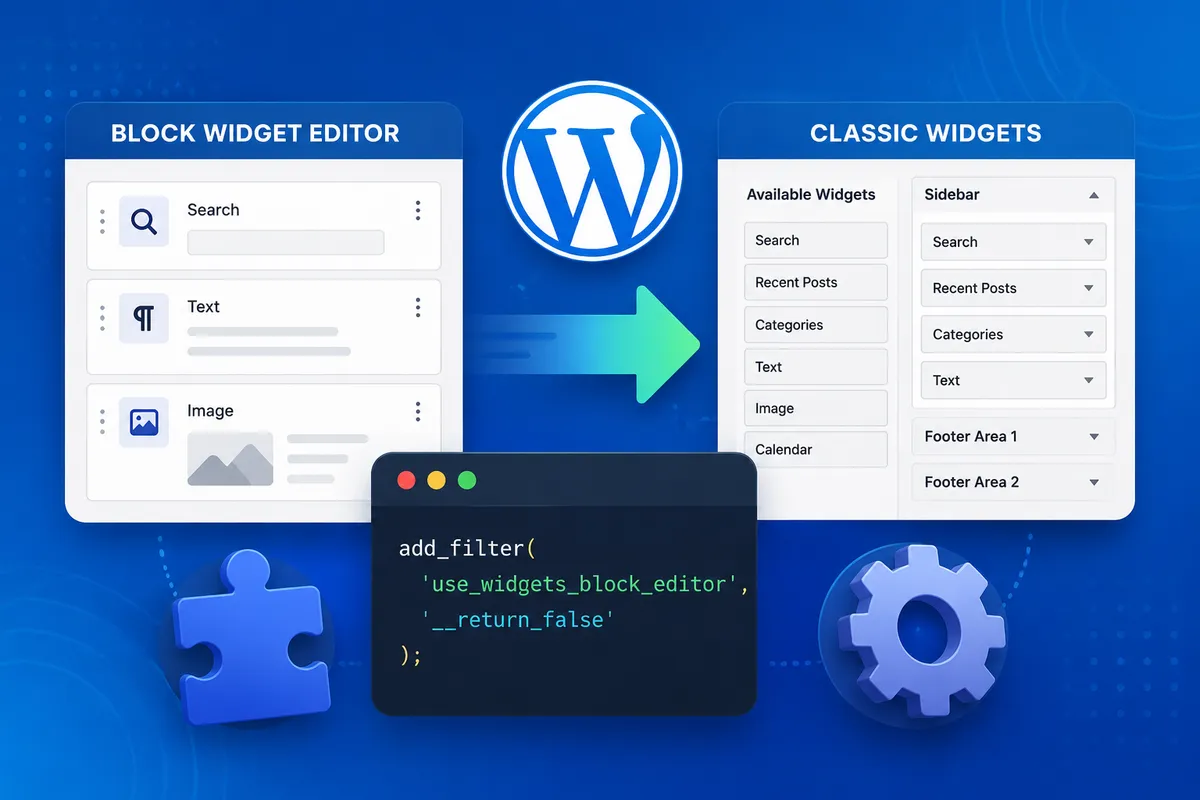 WordPress Classic Widgets Fix