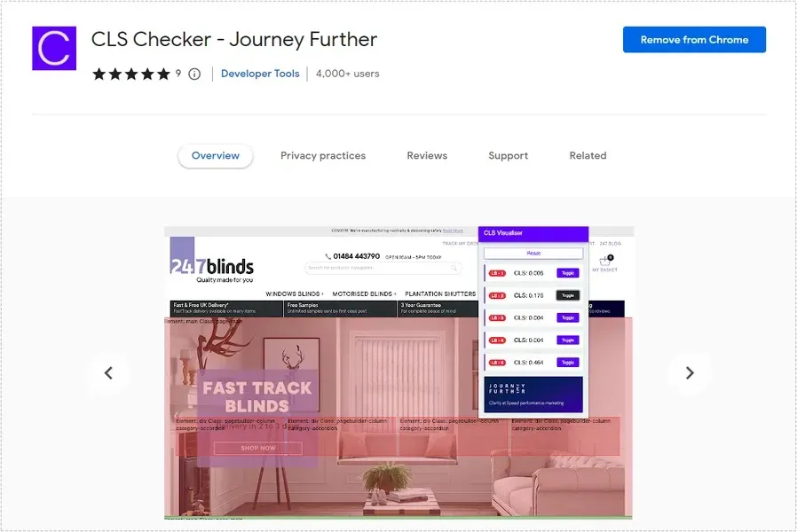 CLS Checker 확장 프로그램 다운로드 페이지