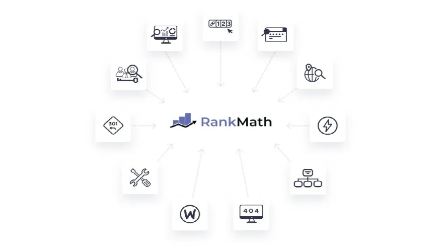 SEO 분석과 리디렉션 관리 기능을 포함한 Rank Math 기능 목록