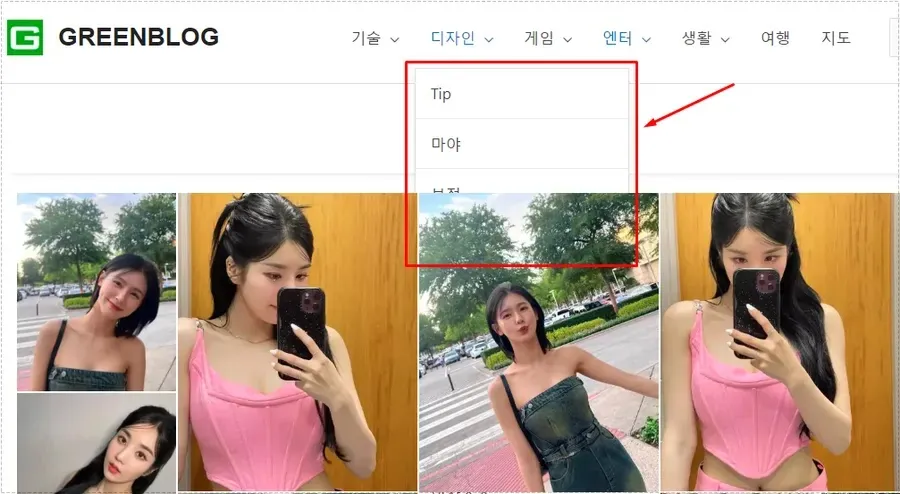 Photo Gallery 플러그인 메뉴 가려짐 현상이 발생한 워드프레스 화면