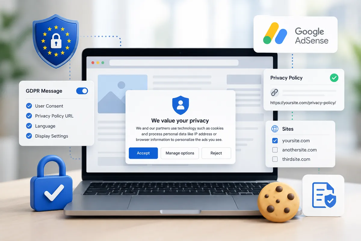 애드센스 GDPR 메시지 설정 방법