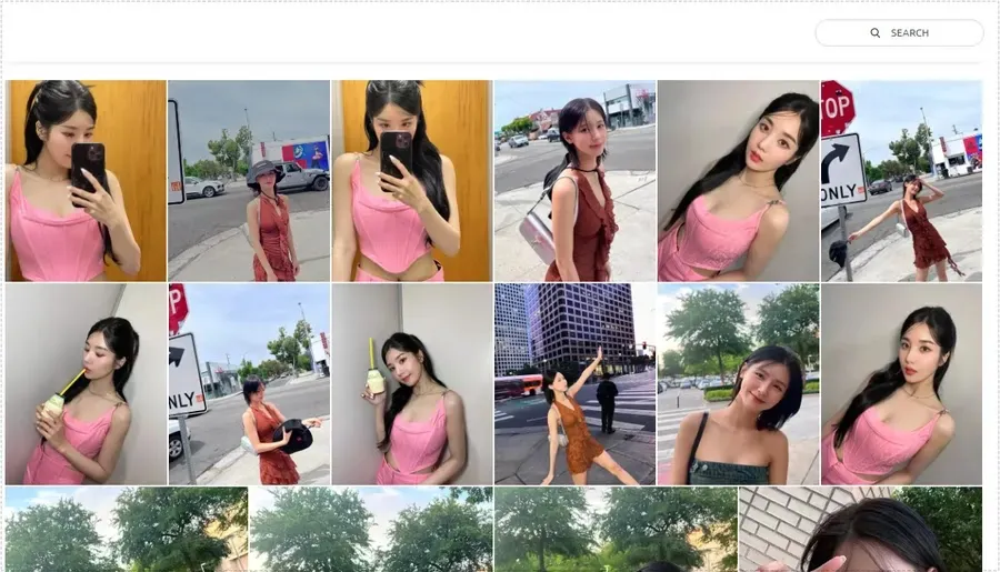 Photo Gallery 플러그인 설정 방법으로 만든 모자이크 이미지 갤러리 화면